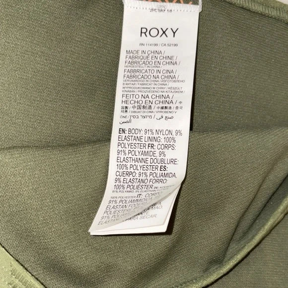Roxy Olive Green 2 Piece Swimsuit 🩱 - Picture 8 of 12